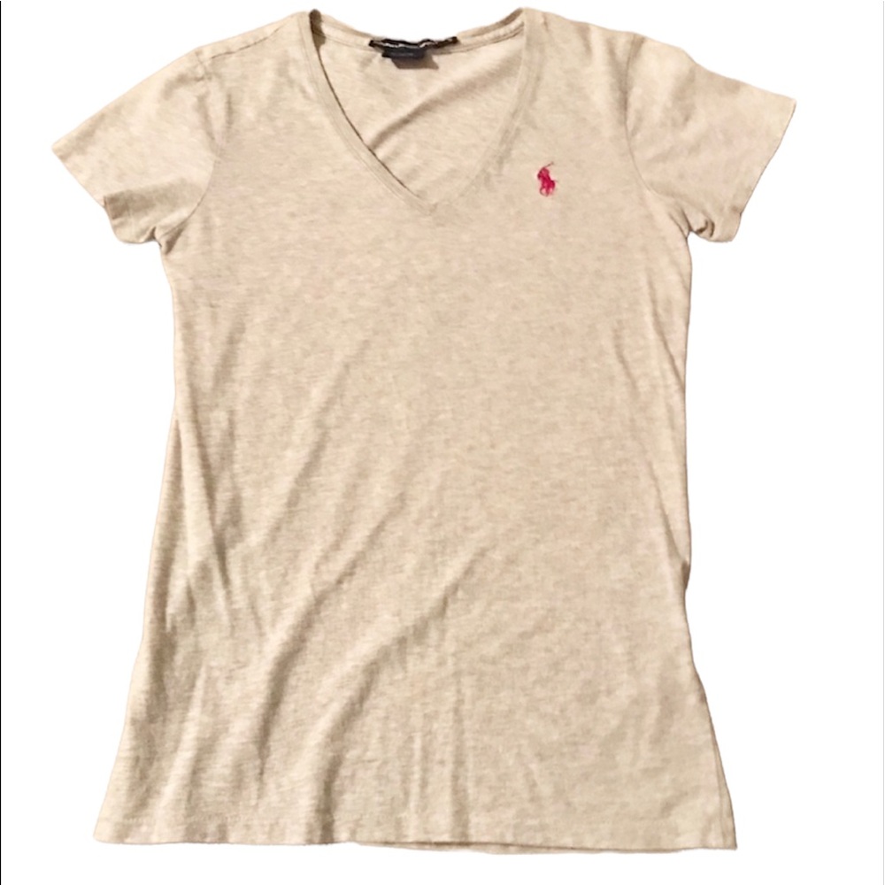 BOGO Ralph Lauren Polo Sport Sm heather grey tee pink horse